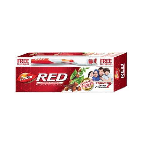 Зубная паста Dabur Red с зубной щёткой, 200 г