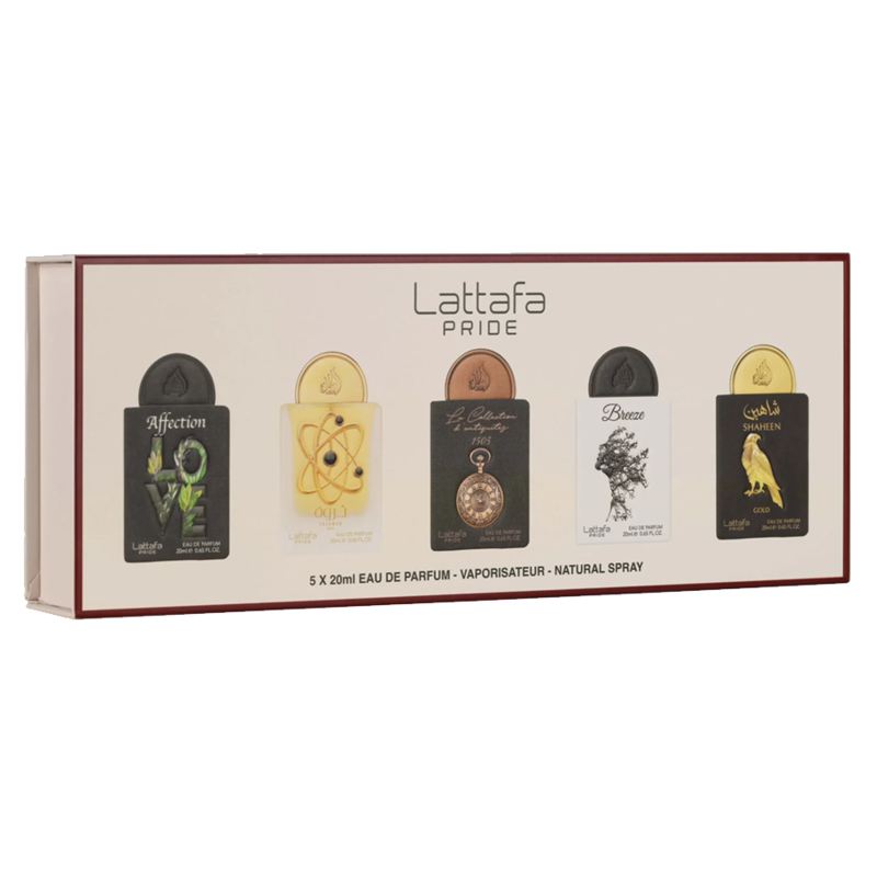 Купить Подарочный набор Lattafa Pride Gift Set Box 01, 5 × 20 мл Купить Подарочный набор Lattafa Pride Gift Set Box 01, 5 × 20 мл