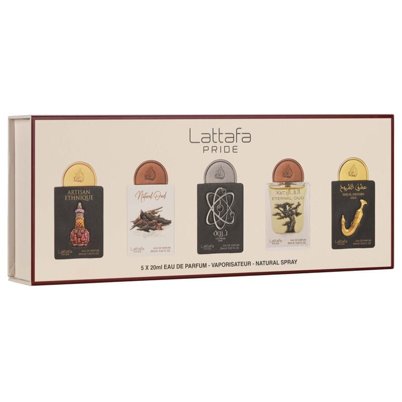 Купить Подарочный набор Lattafa Pride Gift Set Box 02, 5 × 20 мл Купить Подарочный набор Lattafa Pride Gift Set Box 02, 5 × 20 мл