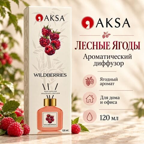 Диффузор AKSA Wildberries / Лесные ягоды, 120 мл