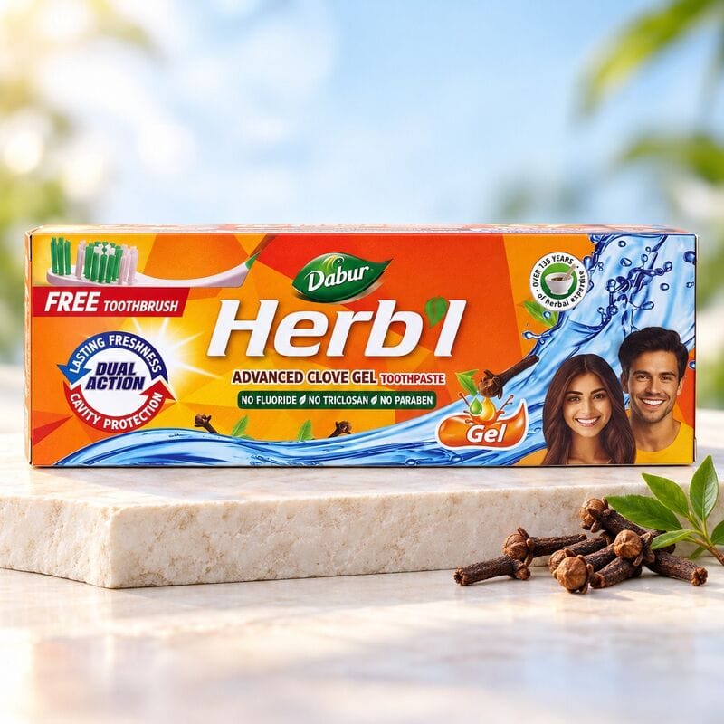 Купить Зубная паста-гель Dabur Herb’l Advanced Clove / Гвоздика, 150 г Купить Зубная паста-гель Dabur Herb’l Advanced Clove / Гвоздика, 150 г