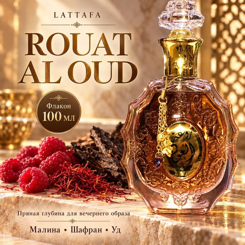 Купить ROUAT AL OUD 100 ml Lattafa parfum Купить ROUAT AL OUD 100 ml Lattafa parfum