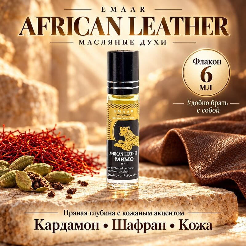 Купить African Leather Memo Paris EMAAR perfume 6 ml Купить African Leather Memo Paris EMAAR perfume 6 ml