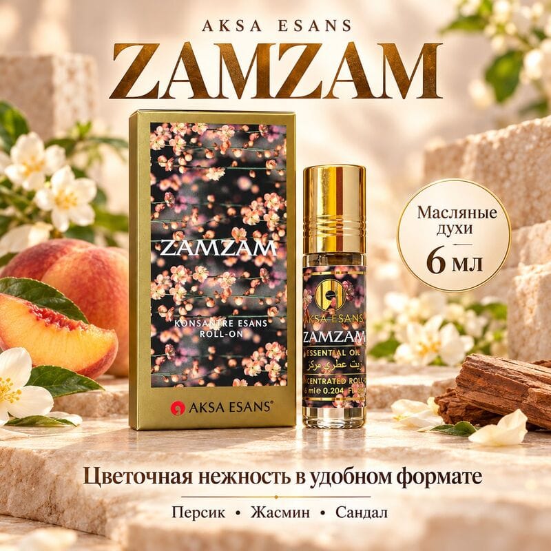 Купить Zam Zam AKSA ESANS масляные духи, 6 ml Купить Zam Zam AKSA ESANS масляные духи, 6 ml