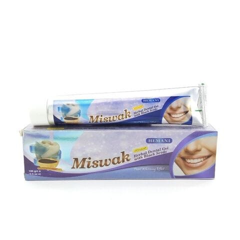Зубная паста гель мисвак с черным тмином Hemani / Хемани Miswak with Black Seed 100 грамм.