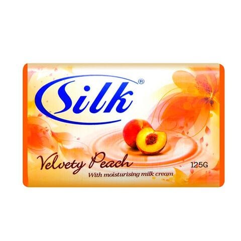 Мыло Silk Veluety Peach - с протеинами шелка и приятным ароматом сочного персика 125гр
