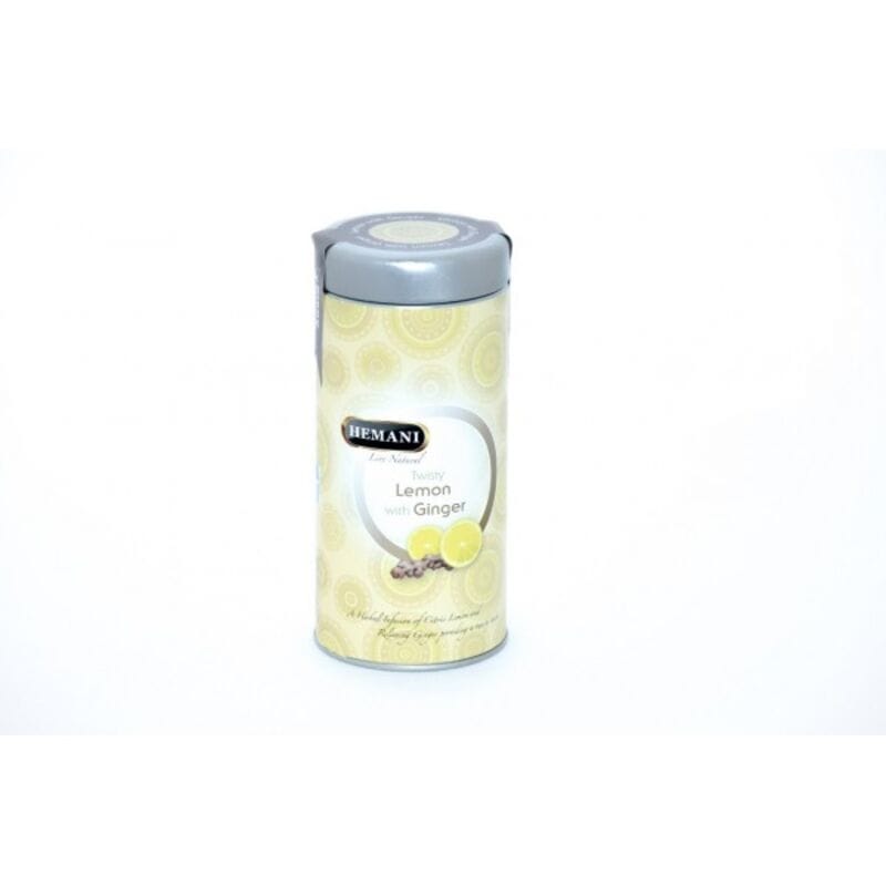 Купить Чай полезный в ж/б Twisty Lemon with Ginger 100 гр. (зелёный чай с лемоном и имбирём) Hemani Купить Чай полезный в ж/б Twisty Lemon with Ginger 100 гр. (зелёный чай с лемоном и имбирём) Hemani