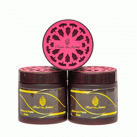 GHASSOUL PASTE ROSE/ Гассуль с розой - вулканическая глиняная паста, 200 гр.